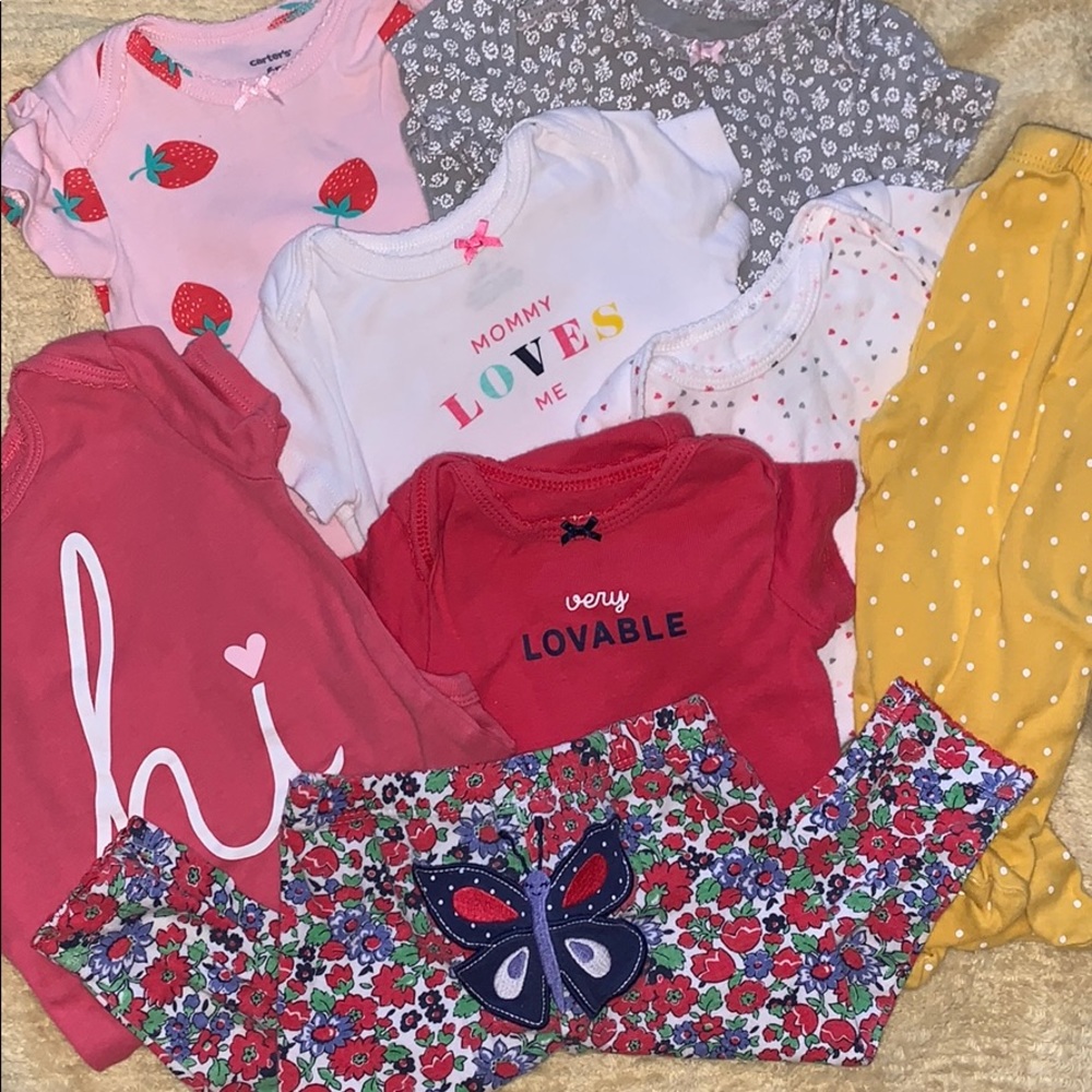 3/$25 8 piece baby girl bundle